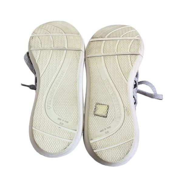 MANUEL‎ BARCELO SILVER METALLIC WOMEN'S SNEAKERS SIZE 8/38 - Picture 7 of 10